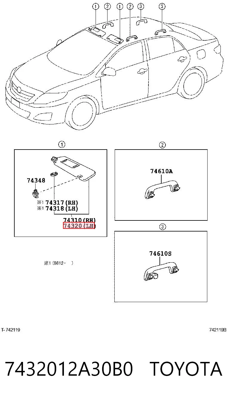 Comprar Visera parasol Toyota Corolla E15 a bajo precio