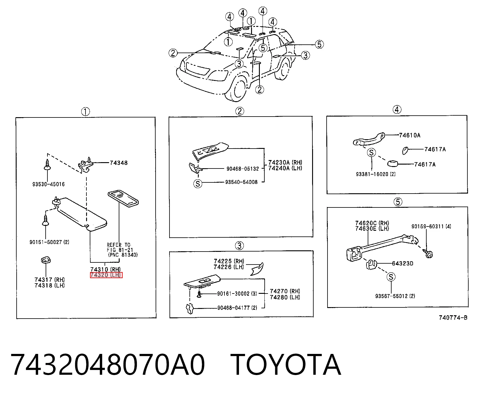 Comprar Visera parasol Lexus RX MCU15 a bajo precio