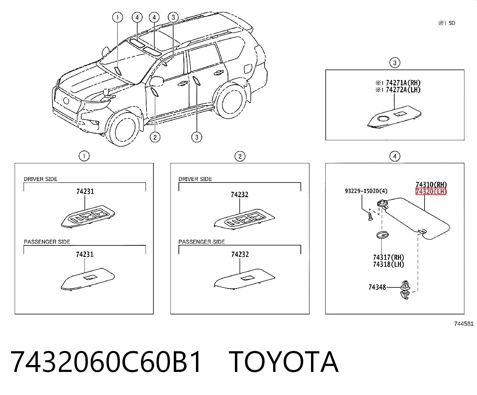 Parasol para Toyota Land Cruiser J150