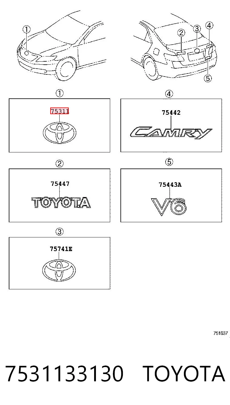 7531133130 Toyota