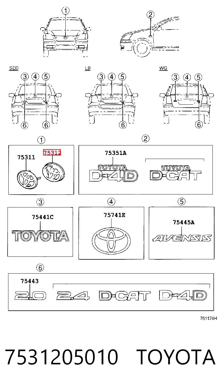 7531205010 Toyota