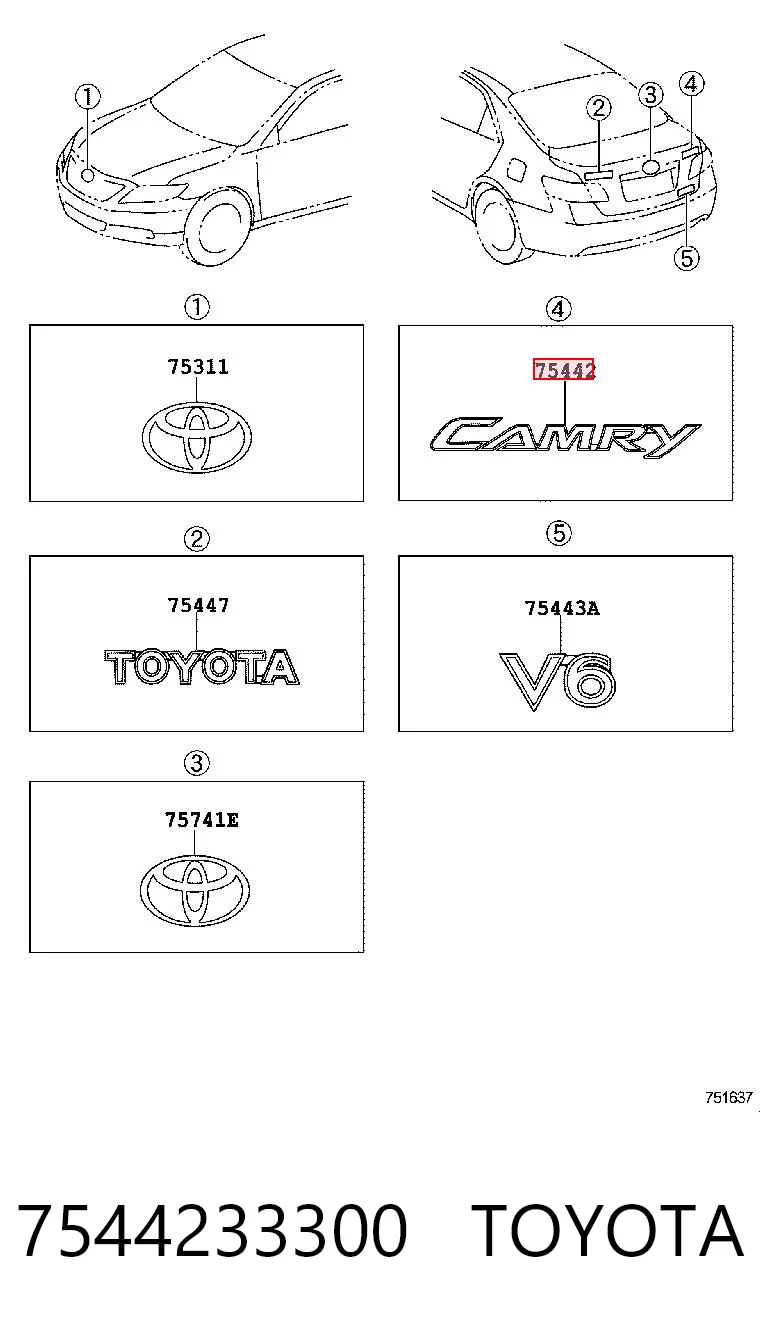 7544233300 Toyota