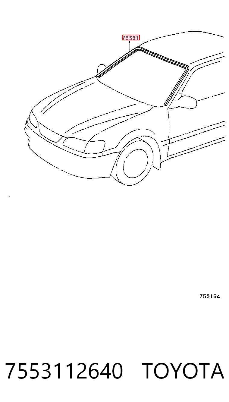 Comprar Moldura de parabrisas Toyota Corolla E11 a bajo precio