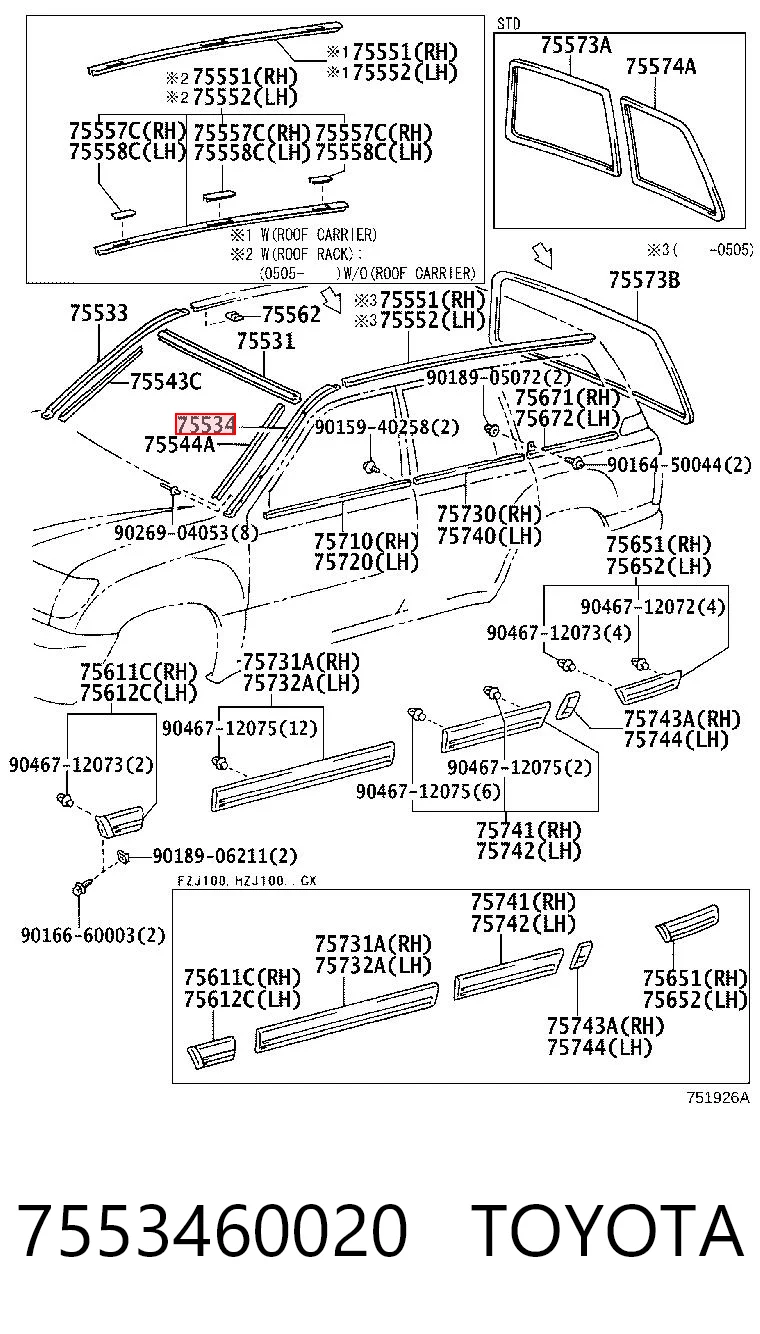 7553460020 Toyota