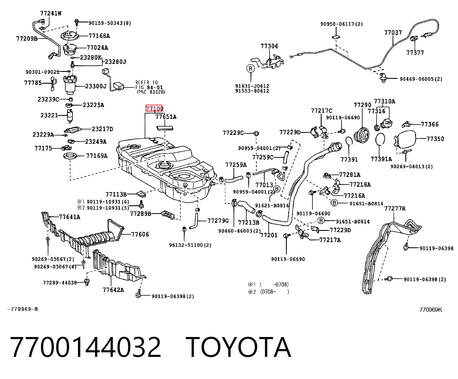 Depósito de gasolina Toyota Avensis Verso monovolumen (LCM) (2001 - 2009) precio, desde 313,64 EUR