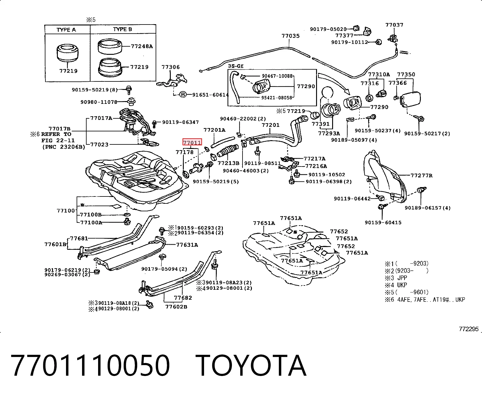 7701110050 Toyota