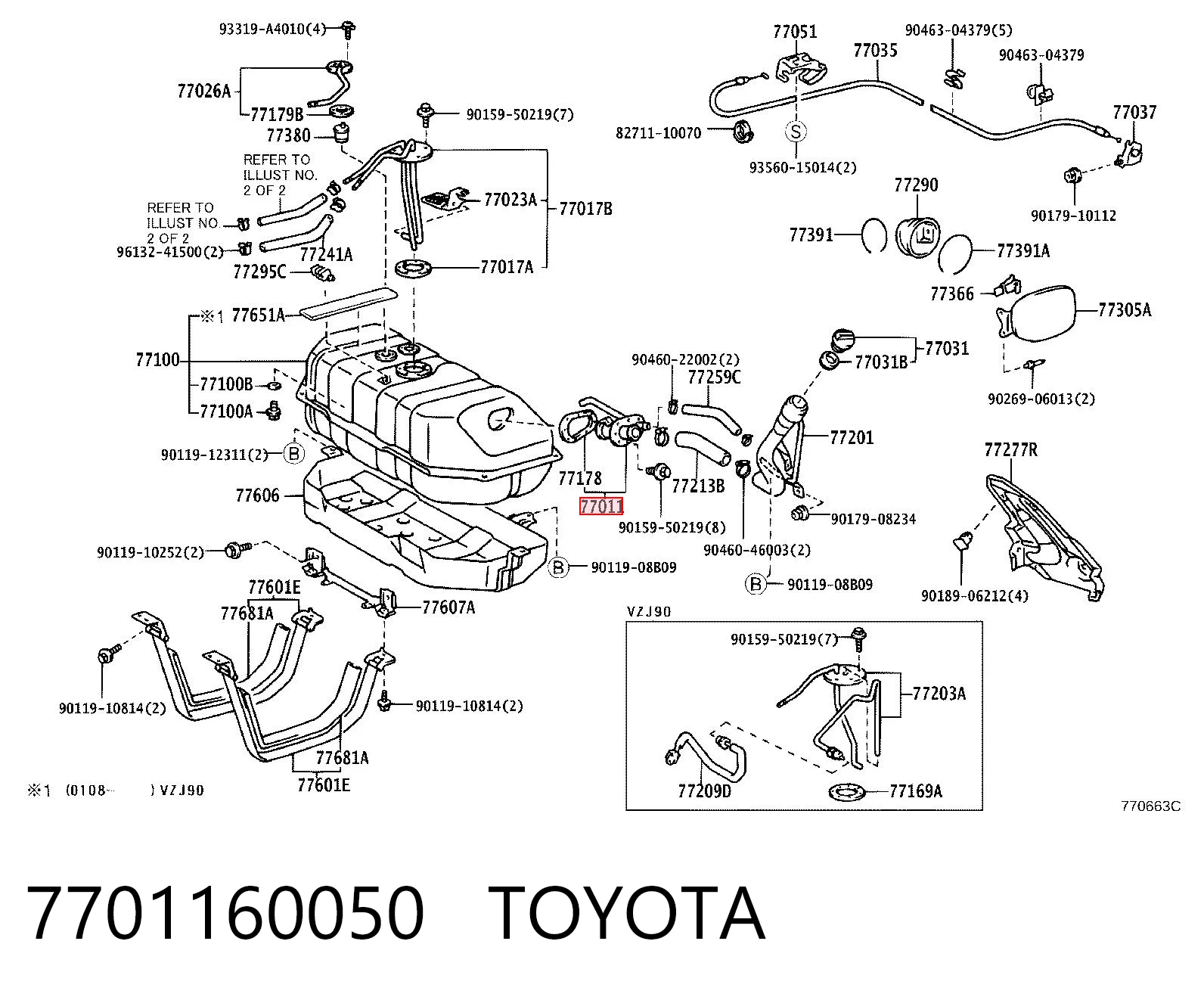 7701160050 Toyota