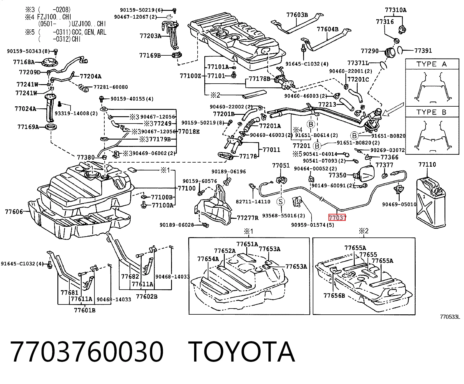 7703760030 Toyota