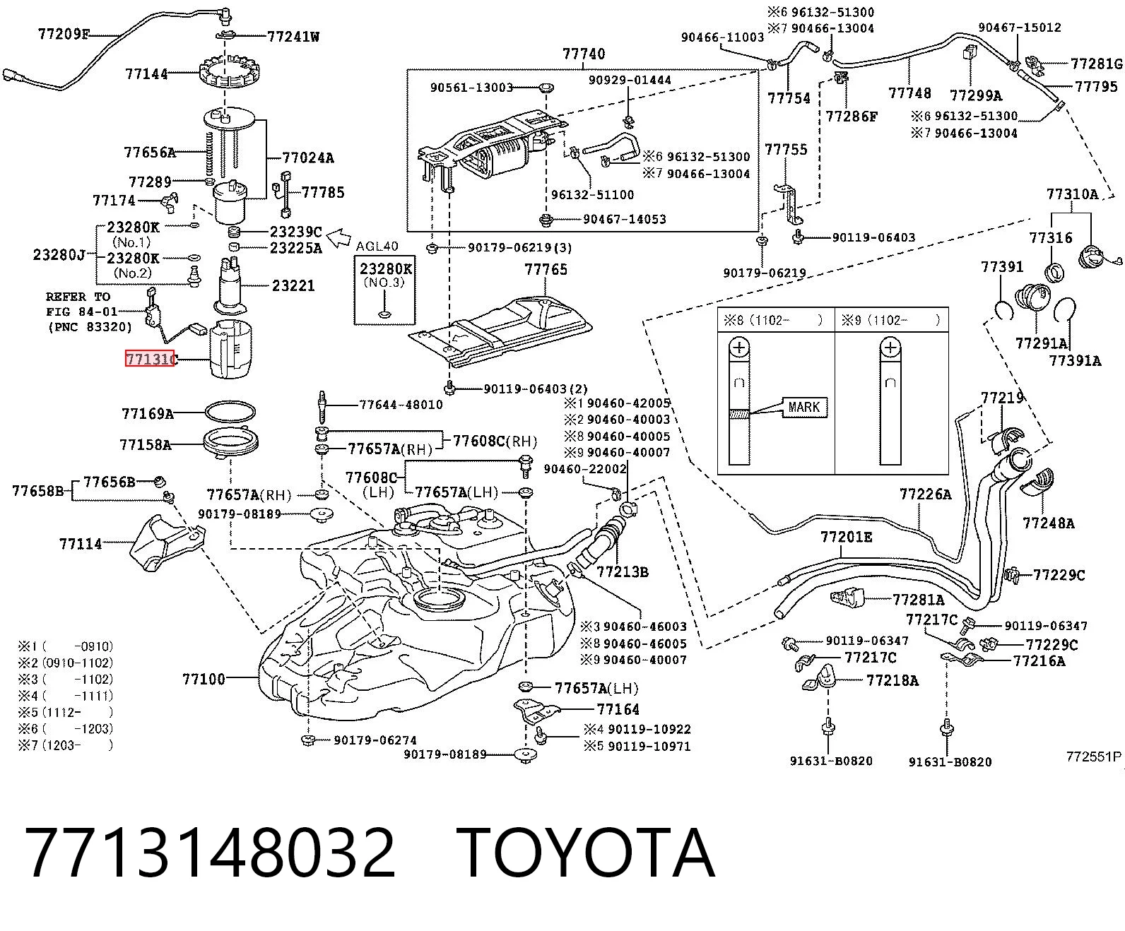 Comprar Carcasa del filtro de combustible Lexus RX  U3 a bajo precio
