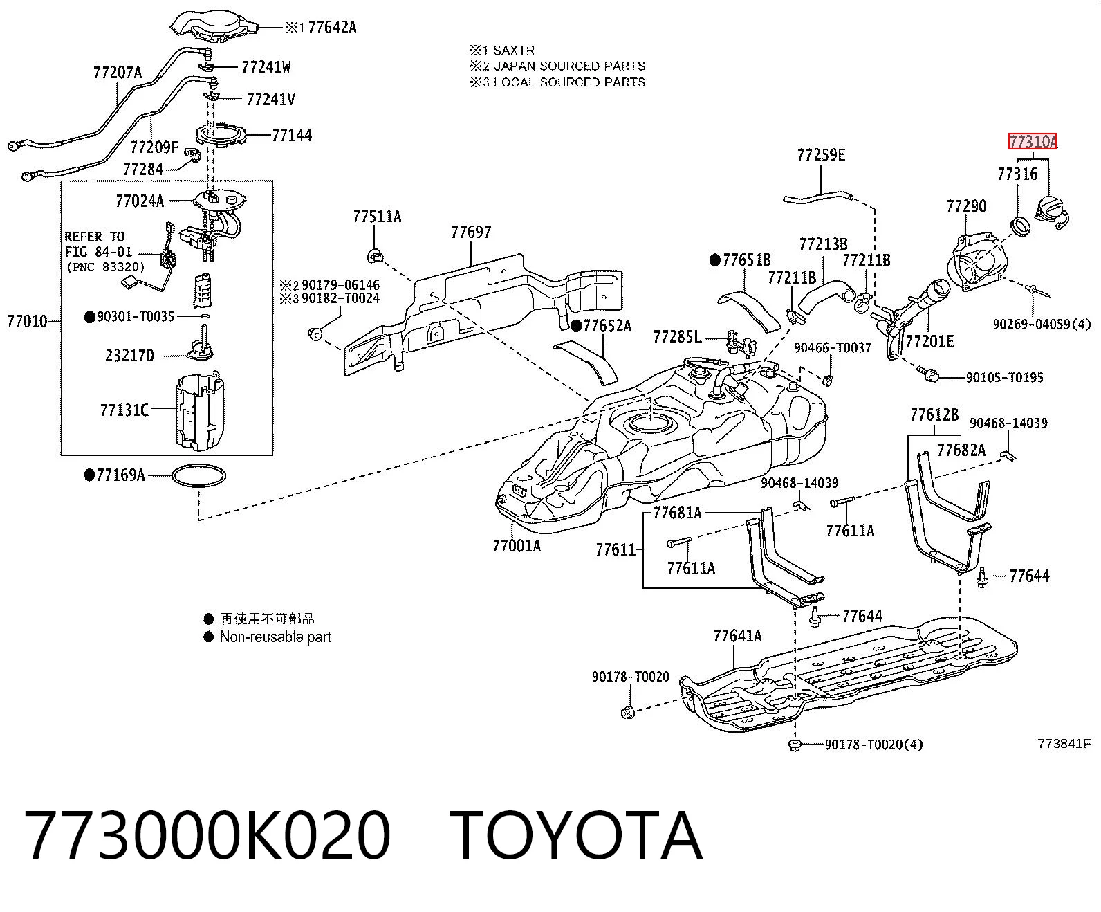 Comprar Tapón del depósito de combustible Toyota Hilux  GUN12, GUN13 a bajo precio