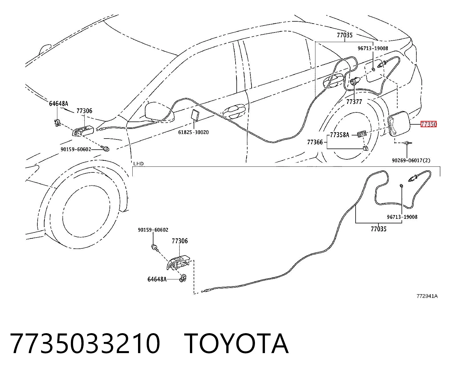 Comprar Tapa del depósito de combustible Toyota Camry V50 a bajo precio