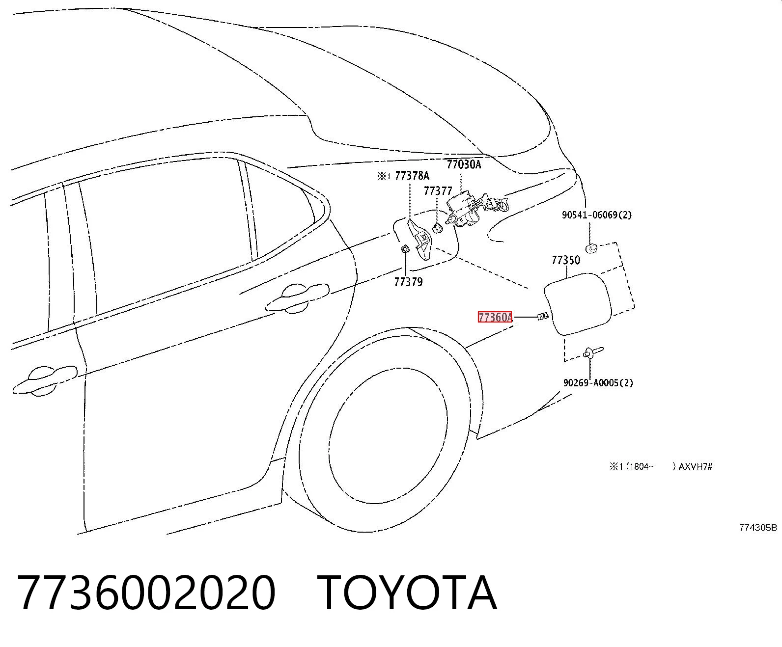Resorte de la tapa del depósito de combustible Daihatsu 7736030080 precio, desde 4,47 EUR