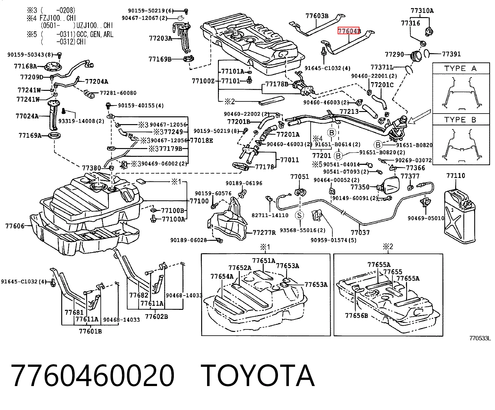 7760460020 Toyota