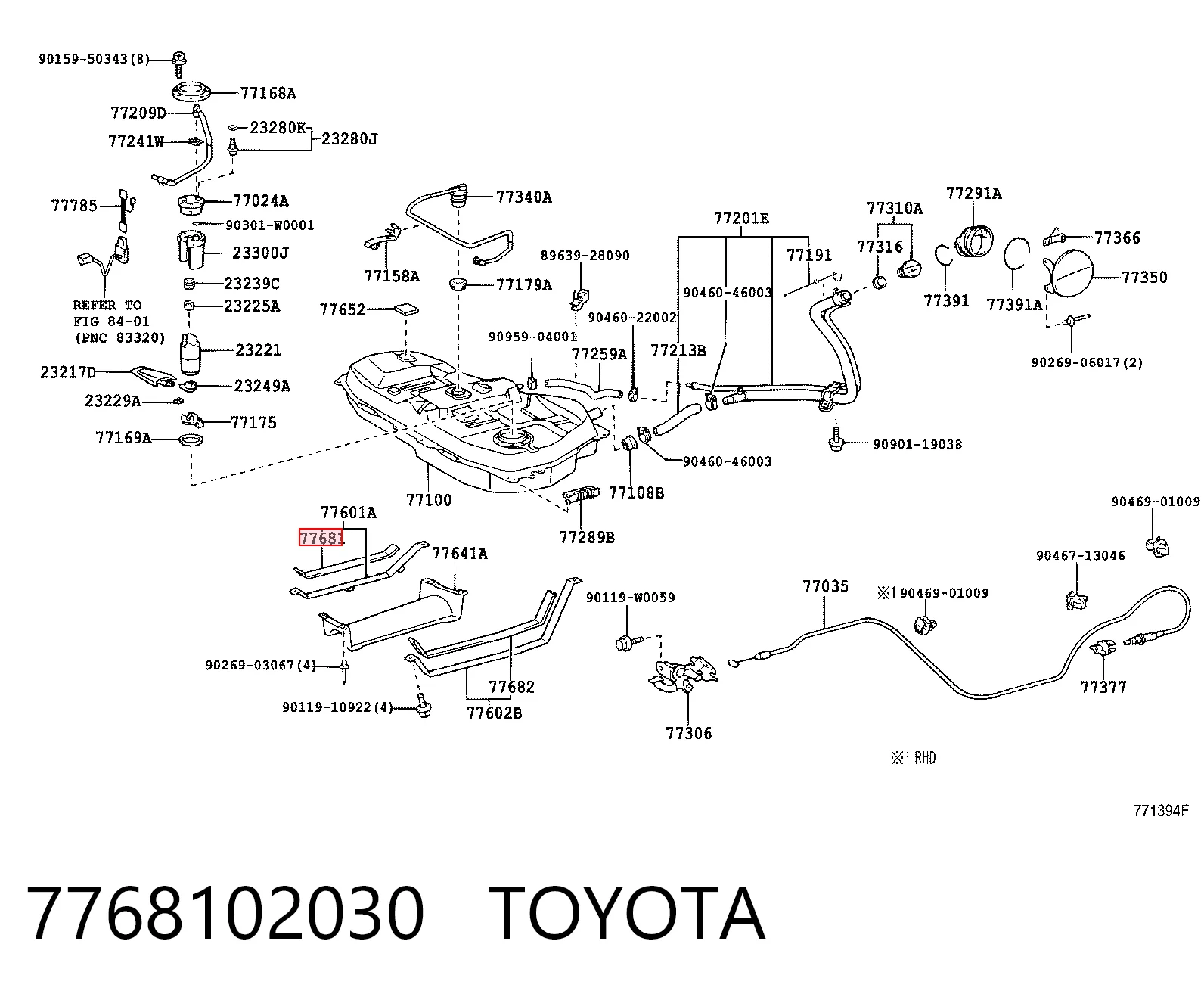 7768102030 Toyota