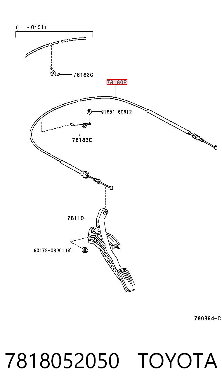Cable Bowden para Toyota RAV4 I (SXA 10)