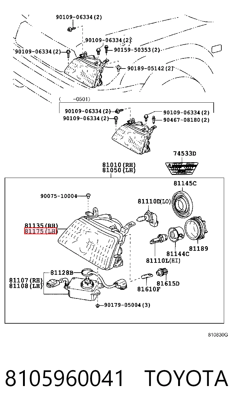 Faros para Toyota Land Cruiser 100 J10