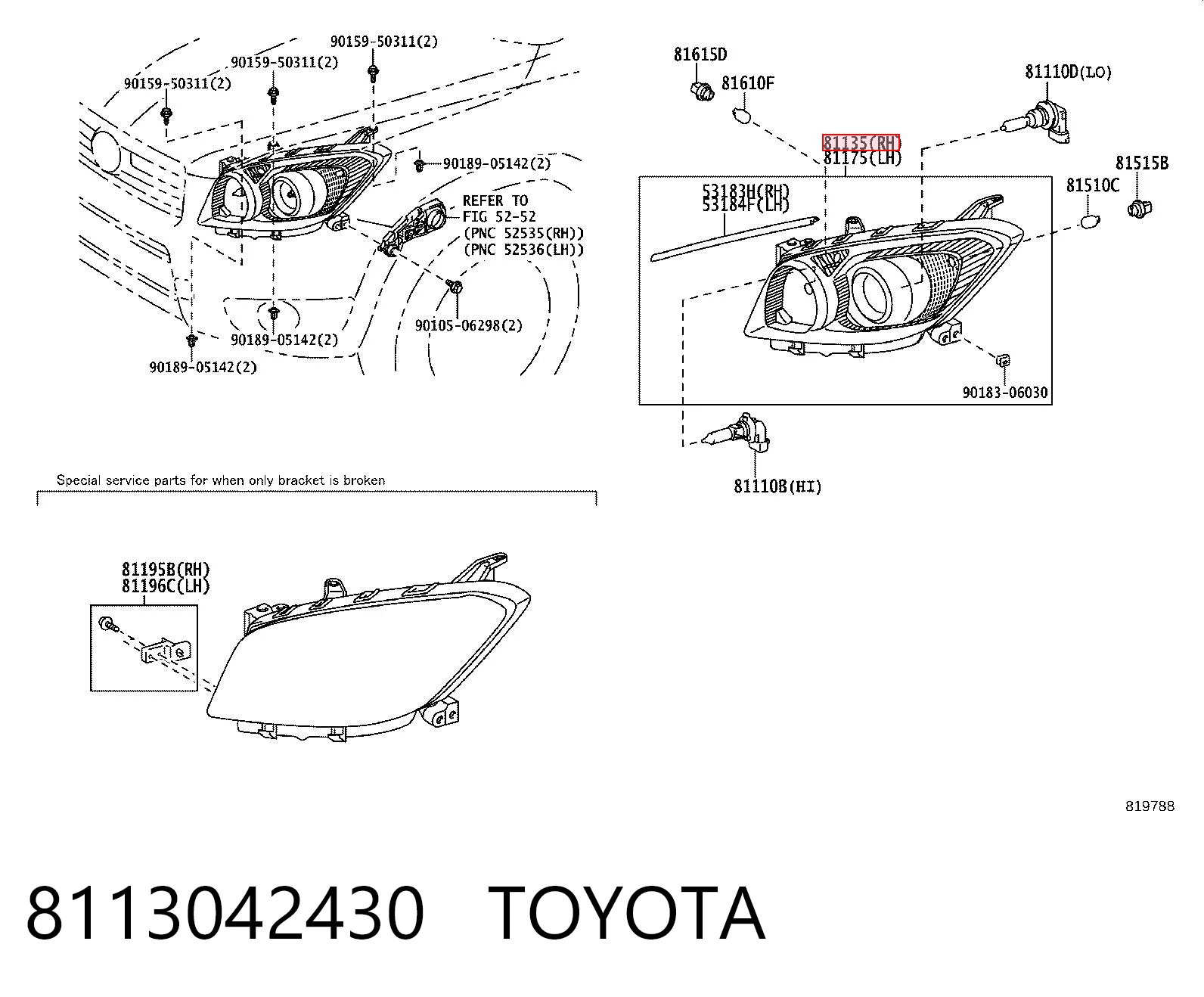 8113042430 Toyota