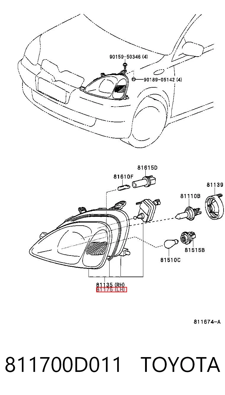 811700D011 Toyota