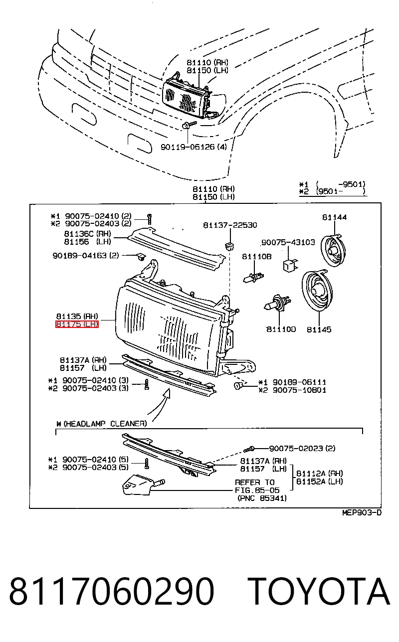 Comprar Faro izquierdo Toyota Land Cruiser 80 J8