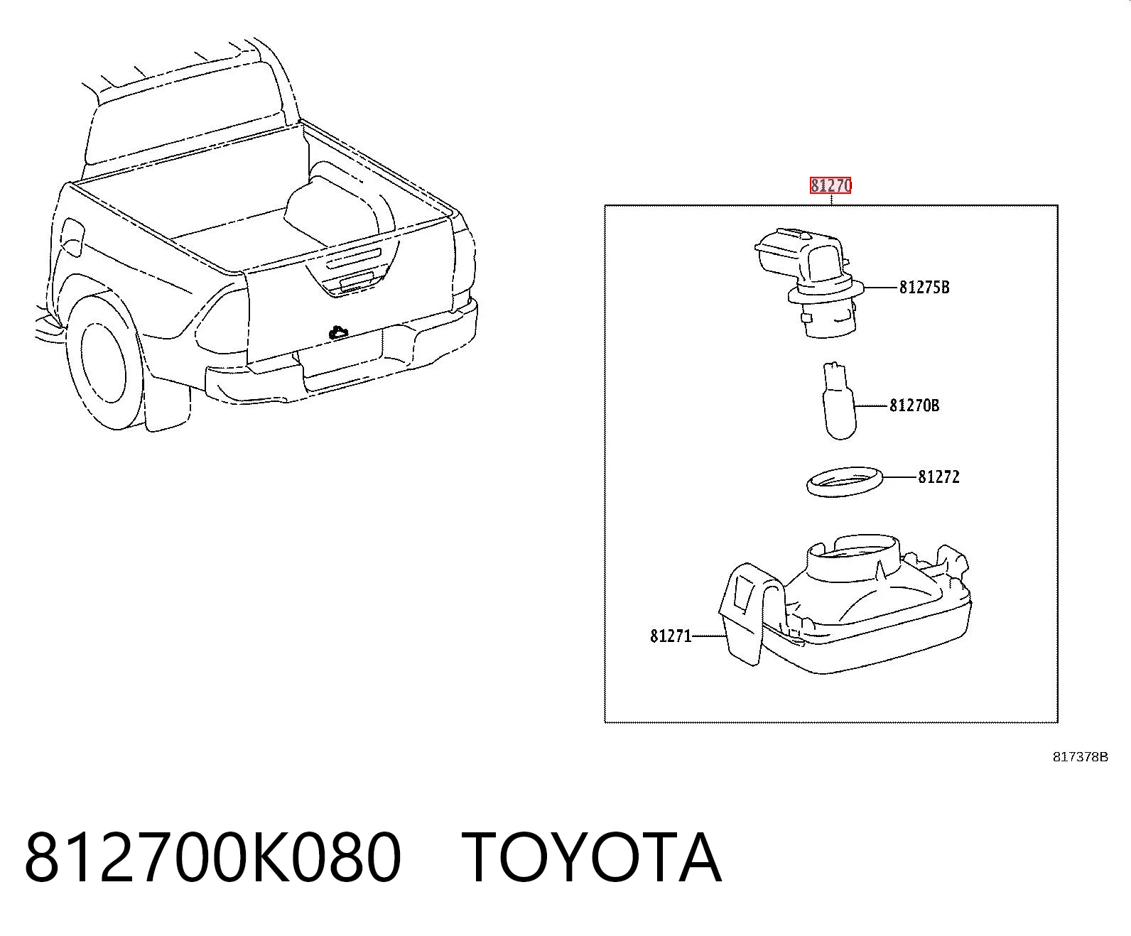 812700K080 Toyota