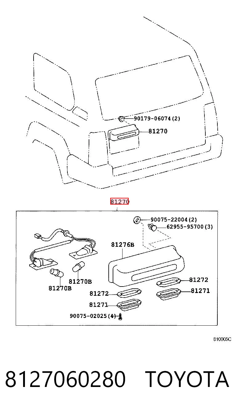 8127060280 Toyota Luz de matricula