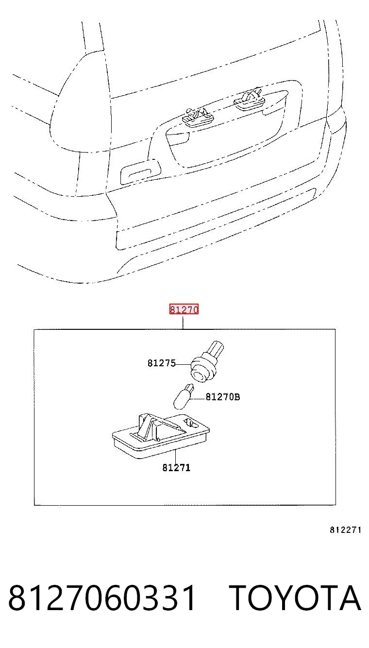 Luz de matricula para Toyota Land Cruiser  J12