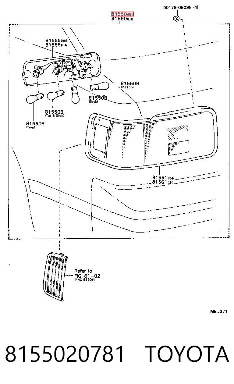 Piloto trasero derecho para Toyota Celica T16