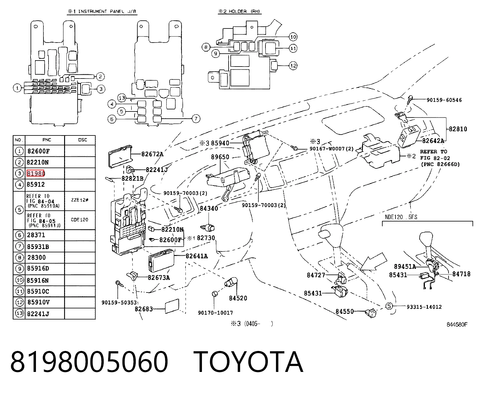  Relé de intermitentes Toyota Corolla 