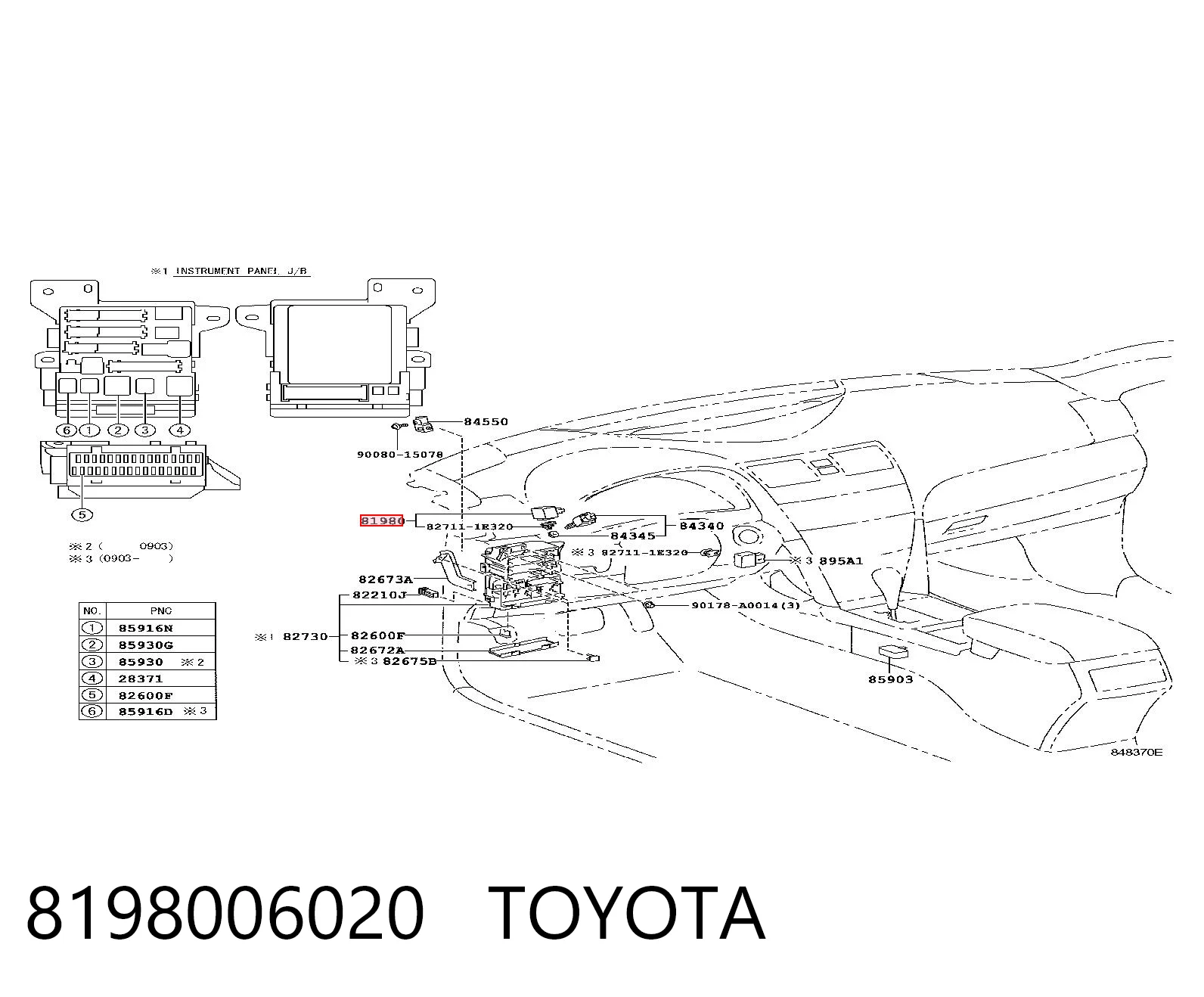 Módulo de intermitentes Toyota Corolla VERSO