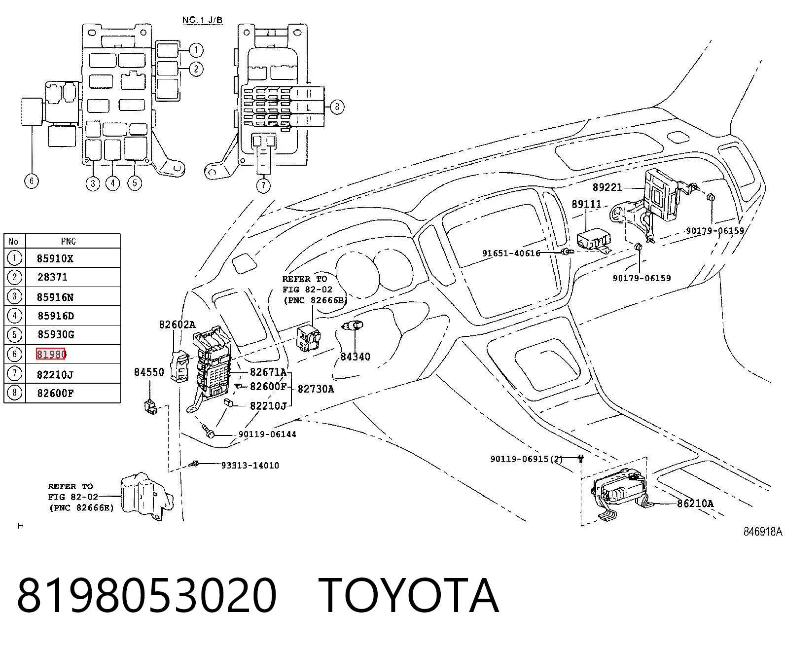 8198053020 Toyota Intermitente de espejo