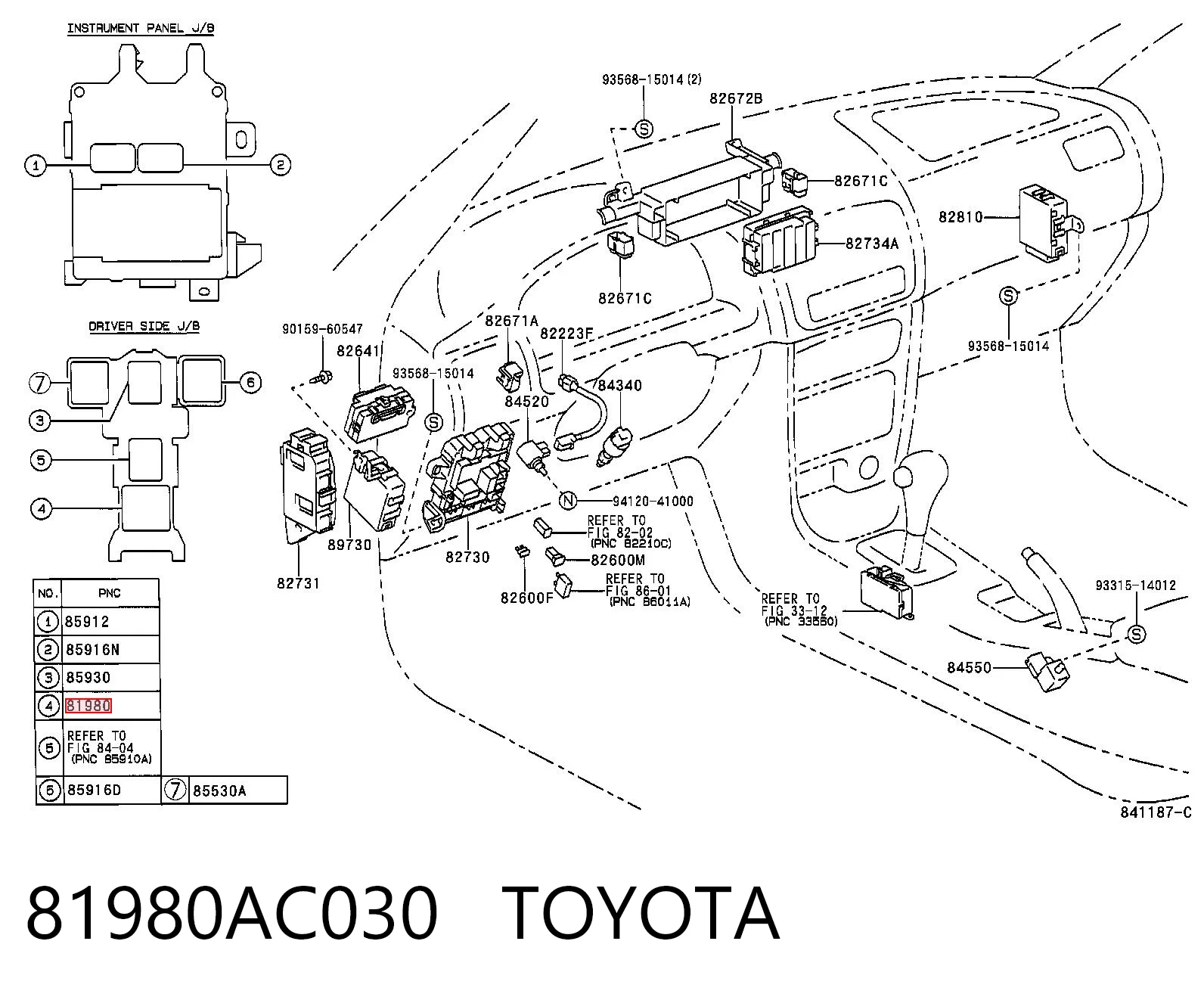 81980AC030 Toyota Intermitente de espejo
