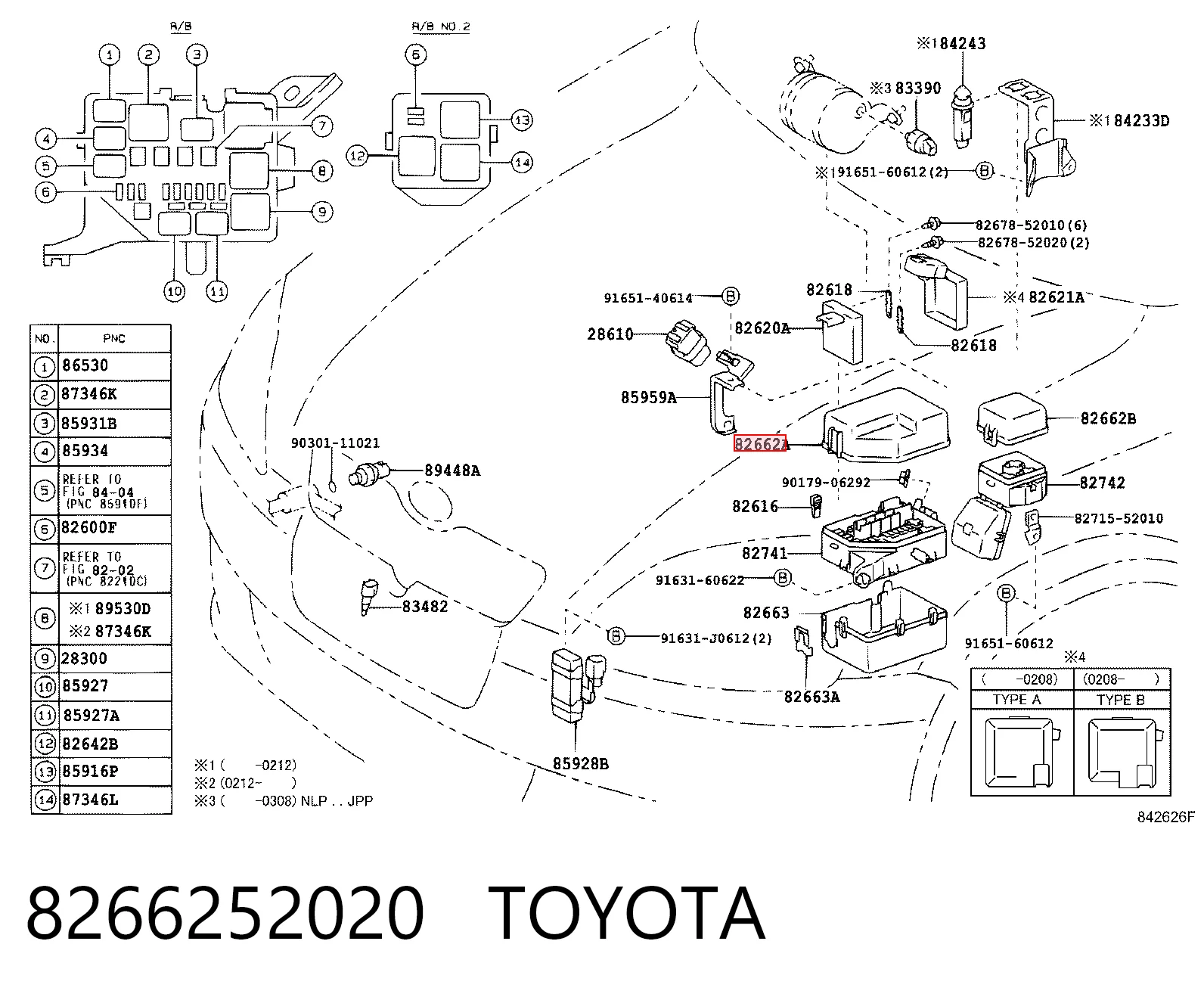 8266252020 Toyota