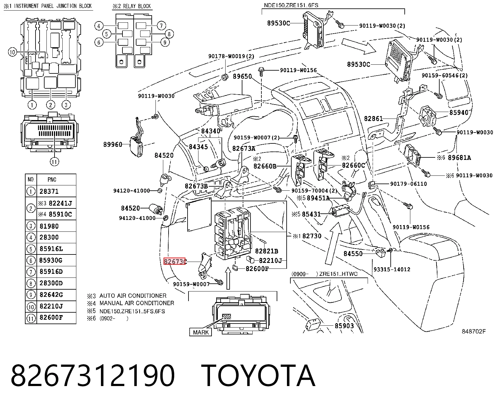 8267312190 Toyota