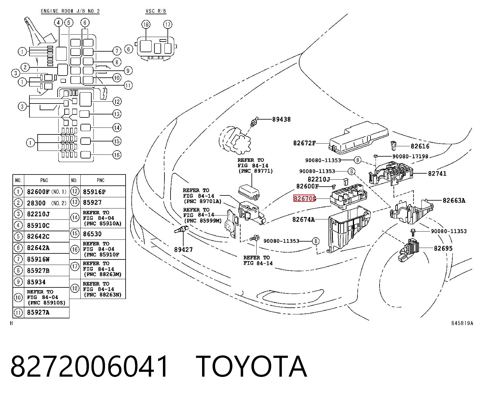 Comprar Caja de fusibles Toyota Camry V30 a bajo precio