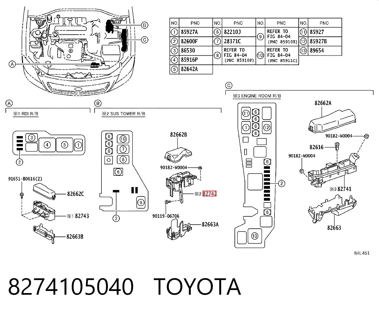 8274105040 Toyota