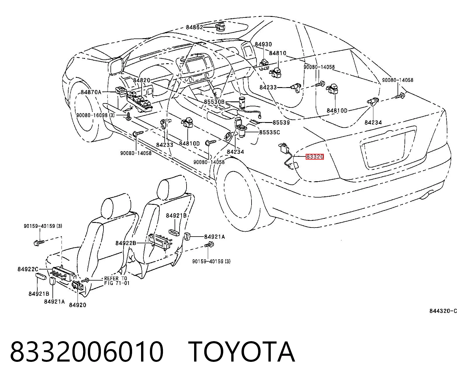 Aforador de nivel de combustible 8332006010 TOYOTA