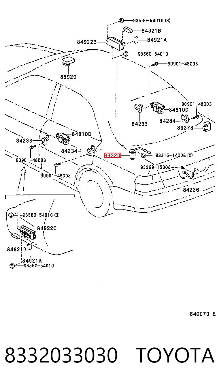 Medidor de combustible para Toyota Camry IV V20
