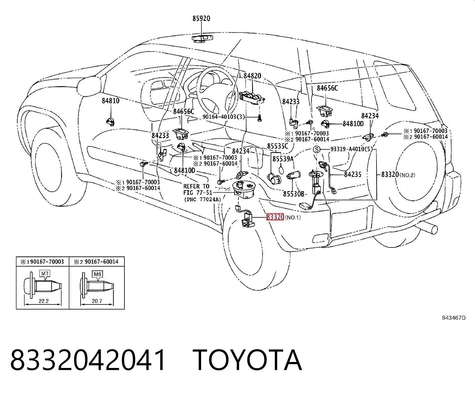 8332042041 Toyota Medidor de combustible