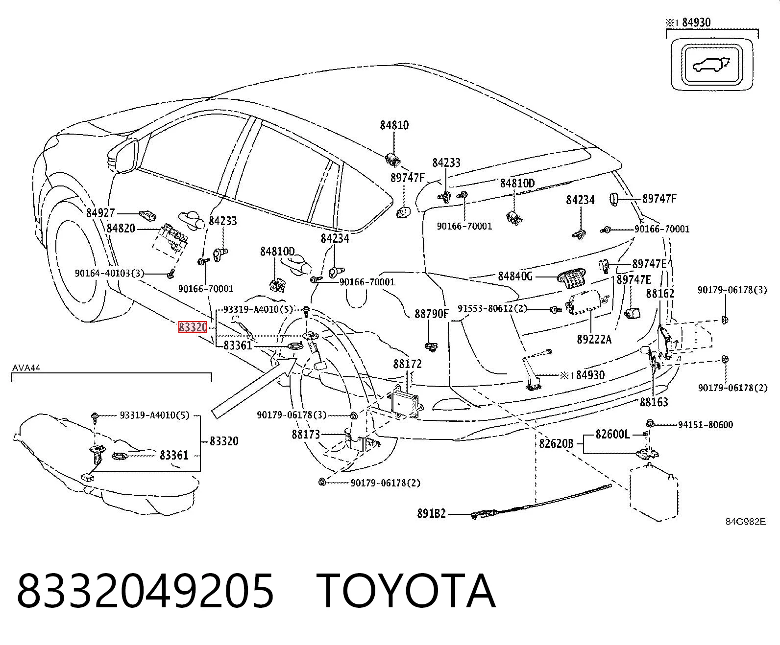8332049205 Toyota Medidor de combustible