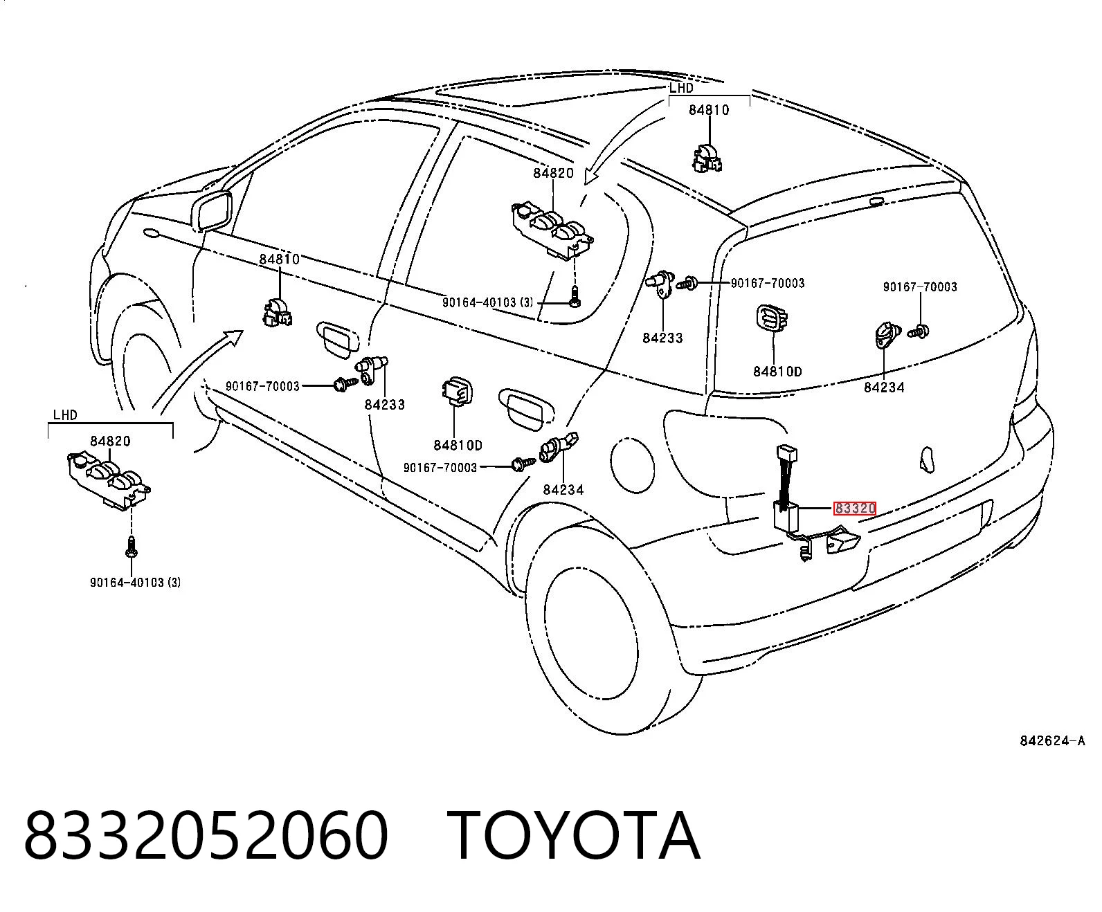 8332052060 Toyota Medidor de combustible