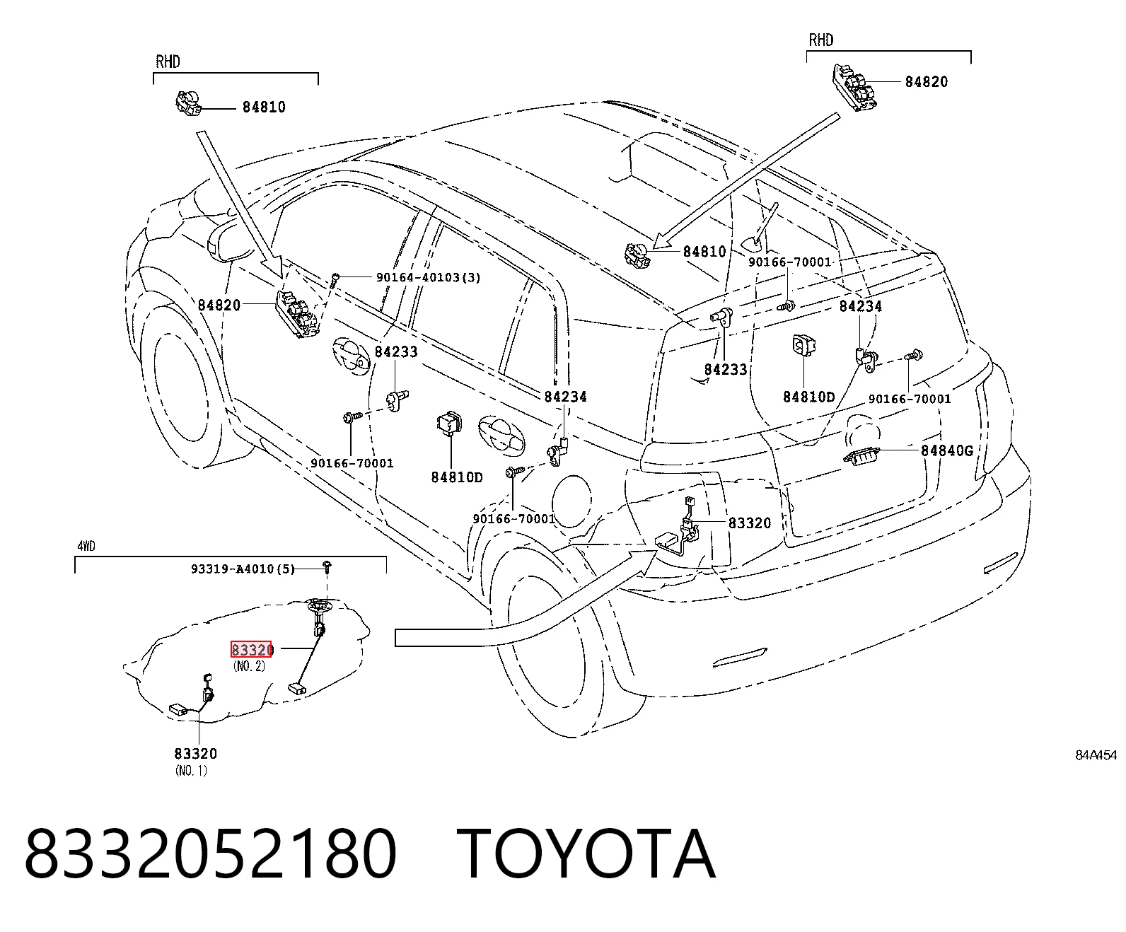 8332052180 Toyota Medidor de combustible