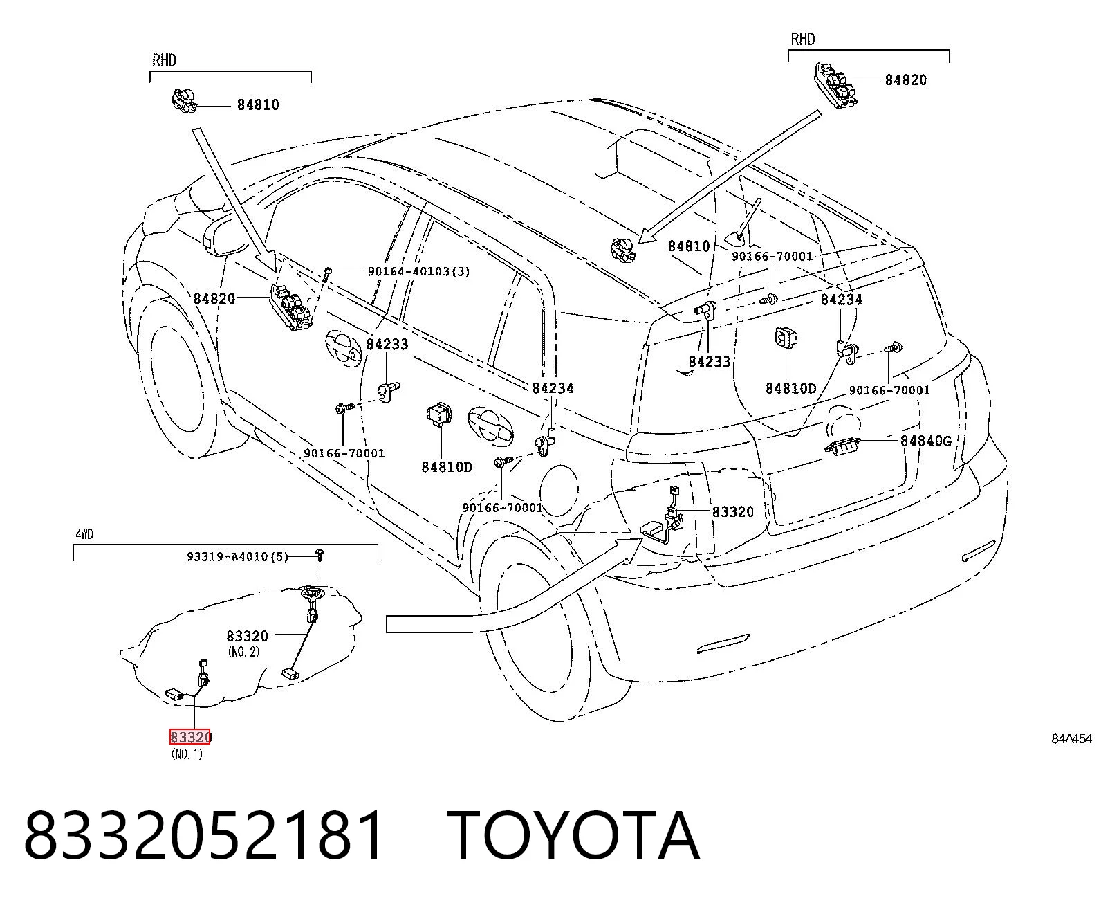 8332052181 Toyota Medidor de combustible