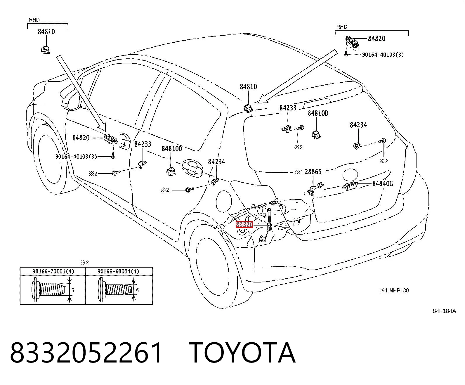 8332052261 Toyota Medidor de combustible