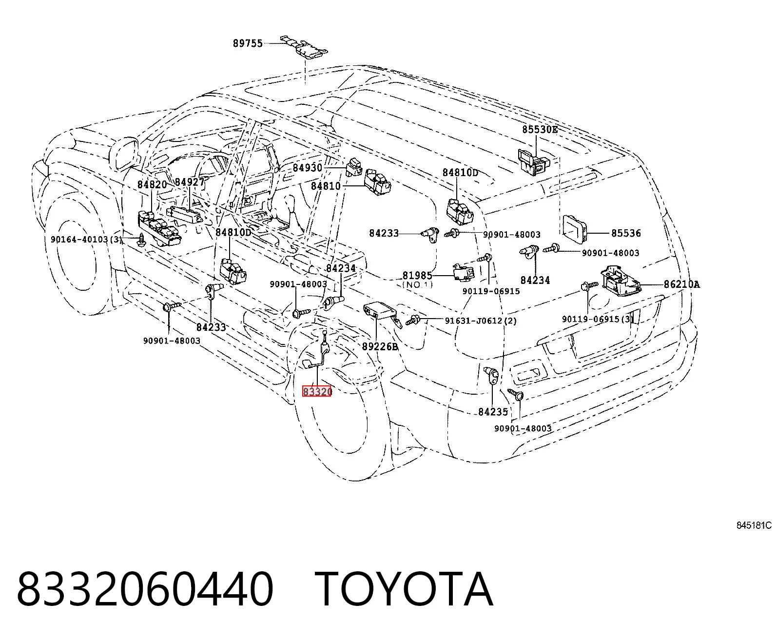 8332060440 Toyota Medidor de combustible