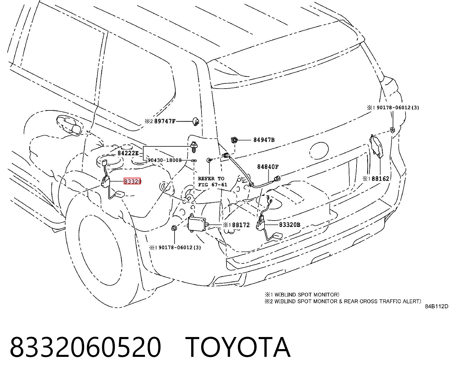 8332060520 Toyota Medidor de combustible