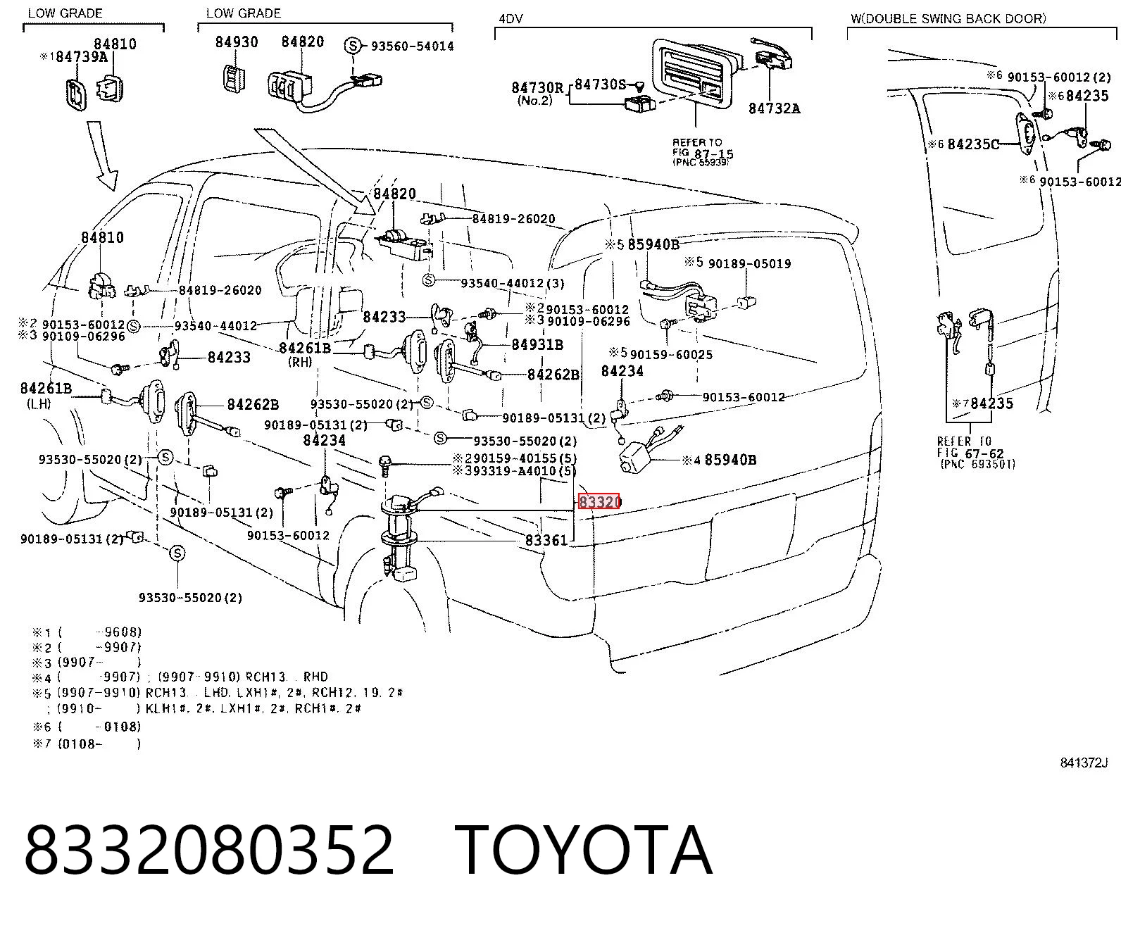 Comprar Aforador de nivel de combustible Toyota Hiace IV H1, H2 a bajo precio