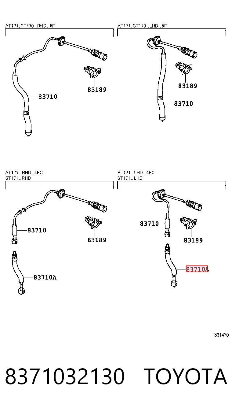 Comprar Cable del velocímetro Toyota Camry V2 a bajo precio