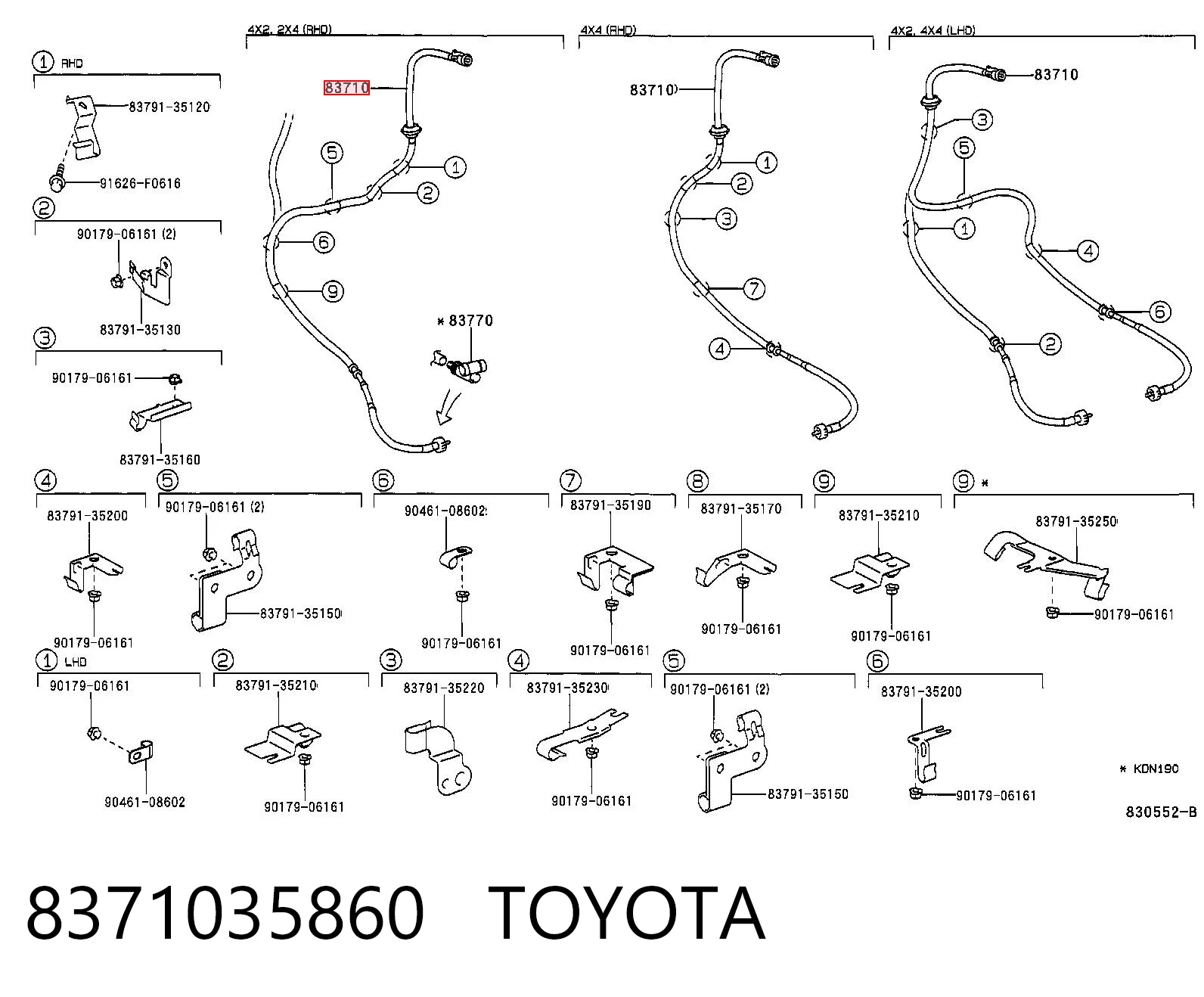 Comprar Cable del velocímetro Toyota Hilux N a bajo precio