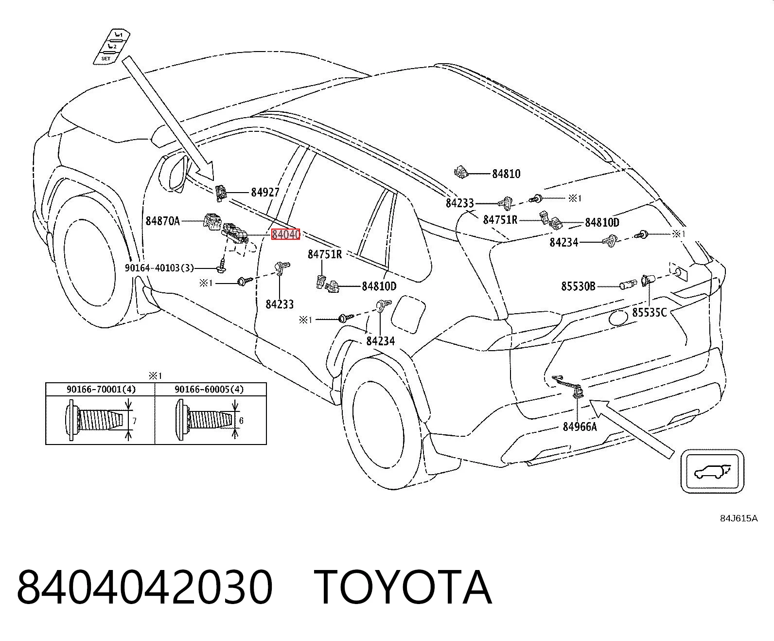 8404042030 Toyota Unidad de control de elevalunas delantera izquierda