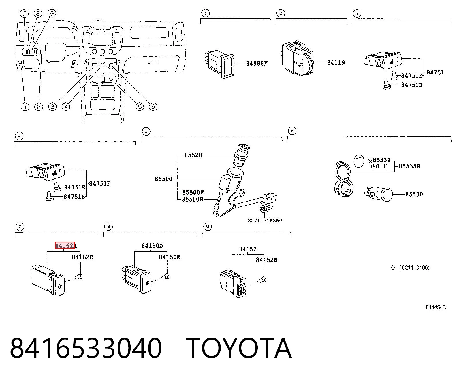 8416533040 Toyota